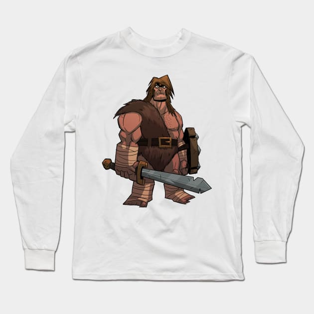 Barbarian Long Sleeve T-Shirt by DavidGagnon14